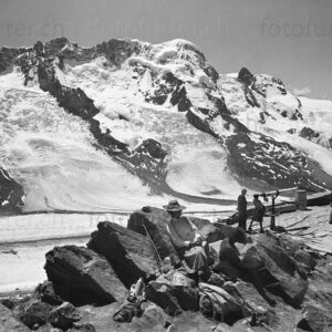 Breithorn mit Gletscher beim Gornergrat Zermatt, fotografiert von Otto Furter